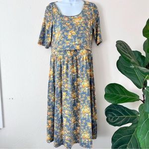 Latched Mama Apricot Floral Classic Cotton Nursing Dress